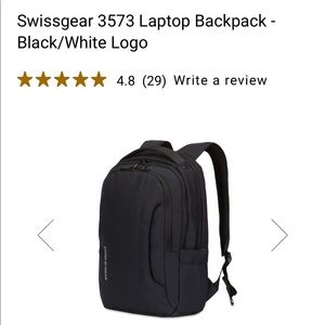 Swissgear 3573 Laptop Backpack - Black/White Logo